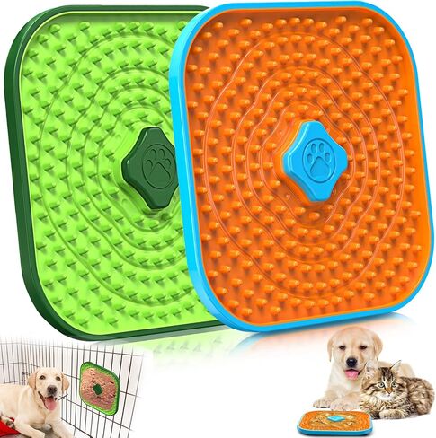 Lick Mats for Dogs, Dog Cage Training Licking Mat for Dogs, Multipurpose Lick Pads for Boredom and Reduce Dog Anxiety, Slow Feeding Pads for Dogs and Cats, in Kuwait