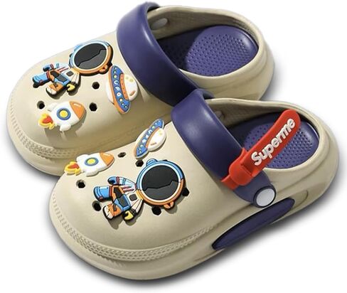 Solaud Little Big Kids قباقيب بنات أولاد أطفال لطيف كرتوني حديقة ماء غير قابل للانزلاق داخلي خارجي مقاوم للماء صنادل شاطئ نعال استحمام ودش in Kuwait