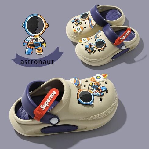 Solaud Little Big Kids قباقيب بنات أولاد أطفال لطيف كرتوني حديقة ماء غير قابل للانزلاق داخلي خارجي مقاوم للماء صنادل شاطئ نعال استحمام ودش in Kuwait