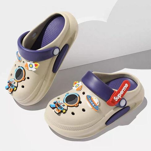 Solaud Little Big Kids قباقيب بنات أولاد أطفال لطيف كرتوني حديقة ماء غير قابل للانزلاق داخلي خارجي مقاوم للماء صنادل شاطئ نعال استحمام ودش in Kuwait