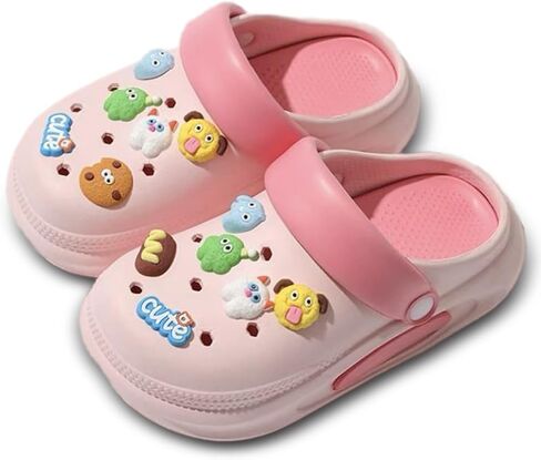 Solaud Little Big Kids Clogs Girls Boys Children Cute Cartoon Garden Water Non-Slip Slides Indoor Outdoor Waterproof Beach Sandals Bathing Shower Slippers in Saudi Arabia