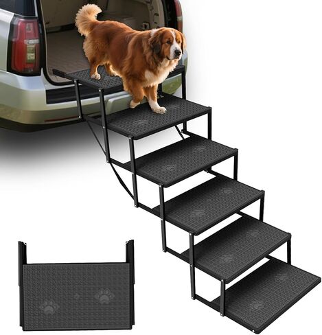 Dog Stairs for Car,Dog Steps for Car with Upgraded Load-Bearing Capacity,Dogs Stairs for Large Dogs,Pet Steps in Kuwait