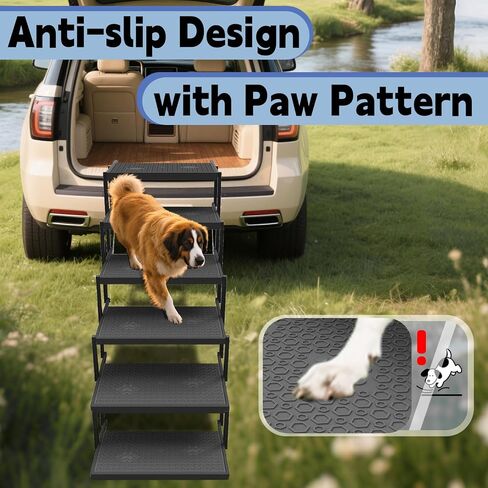 Dog Stairs for Car,Dog Steps for Car with Upgraded Load-Bearing Capacity,Dogs Stairs for Large Dogs,Pet Steps in Kuwait