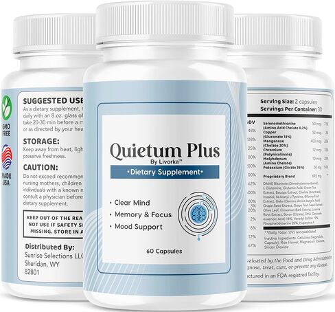 (عبوتان) Quietum Plus - تركيبة المكملات المتقدمة الرسمية Quietum Plus، مراجعات Quietum Plus الأصلية، تركيبة QuietumPlus الطبيعية المتقدمة بالكامل للأذن الصحية، 120 كبسولة لمدة شهرين in Kuwait