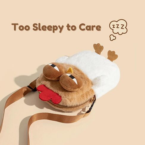 Cute Chicken Purse, Kawaii Funny Novelty Chick Crossbody Bag for Women, Mini Plush Hen Purse with Adjustable Strap in Saudi Arabia