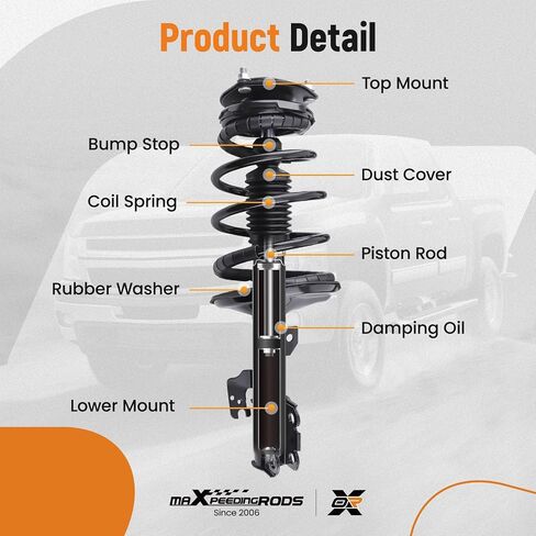 maXpeedingrods Front Struts for Toyota Camry/Lexus ES330 2002-2003, 171490 171491 Shock Absorbers Complete Struts with Coil Spring Assembly 2332368R 2332368L 2Pcs in Saudi Arabia