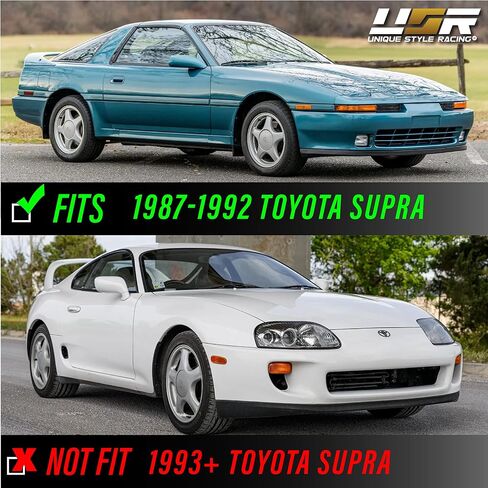 USR 87-88 Mk3 Supra Bumper Signaling Lamp - Clear Front Turn Signal Lights Set (Left + Right) Compatible with 1987-1988 Toyota Supra Mk.III MA70 Chassis (JDM Style All Clear Lens, Plug and Play) in Saudi Arabia