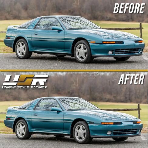 USR 87-88 Mk3 Supra Bumper Signaling Lamp - Clear Front Turn Signal Lights Set (Left + Right) Compatible with 1987-1988 Toyota Supra Mk.III MA70 Chassis (JDM Style All Clear Lens, Plug and Play) in Saudi Arabia