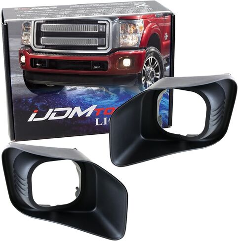 iJDMTOY A Pair Left & Right OEM Spec Fog Lamp Garnish Bezel Covers Compatible With 2011-2016 Ford F-250 F-350 F-450 Super Duty in Saudi Arabia
