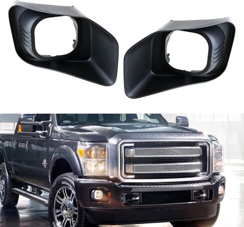 iJDMTOY A Pair Left & Right OEM Spec Fog Lamp Garnish Bezel Covers Compatible With 2011-2016 Ford F-250 F-350 F-450 Super Duty in Saudi Arabia