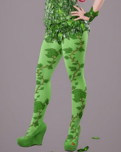 Jecery Women's Green Leaf Tights Female Villain Halloween Costume Accessories Poison Vine Leggings for Halloween(Green,L-xl) in Saudi Arabia