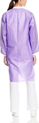 معطف مختبر ValuMax 3560PPM سهل التنفس بارد وقوي، بدون تجاعيد، احترافي يمكن التخلص منه بطول الركبة، أرجواني، M، عبوة من 10 قطع in Kuwait