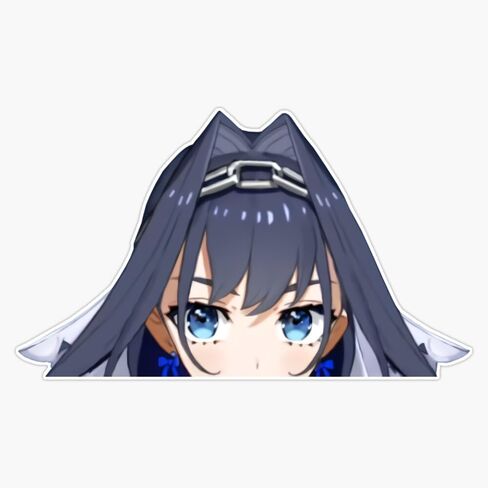 ملصق فينيل مغناطيسي من MAGNET Ouro Kronii Peeker - Hololive #Holocouncil ملصق مغناطيسي 5 بوصات in Saudi Arabia
