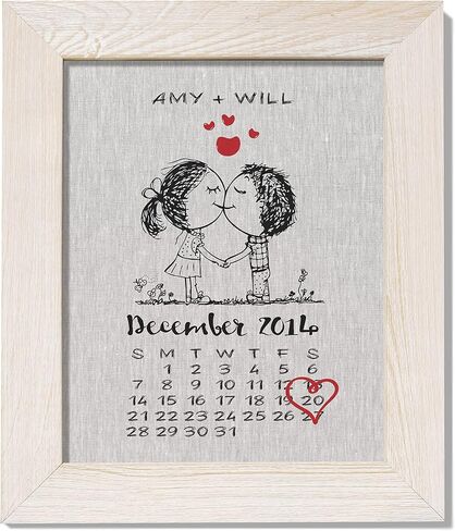 Chudoff 12th Anniversary Linen Gift, Personalized Print in Saudi Arabia
