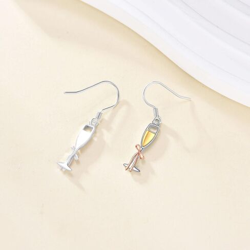 Champagne Martini Earrings Sterling Silver Martini Dangle Earrings Martini Jewelry Gifts for Women in Kuwait