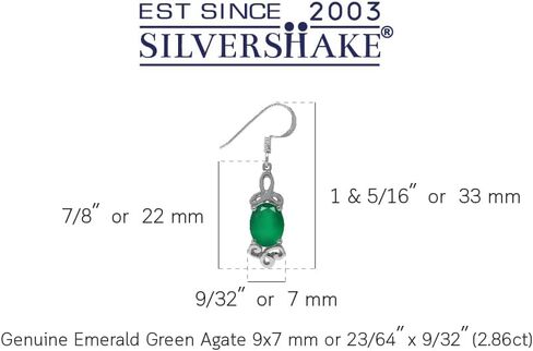 Silvershake 9x7mm Oval Shape 925 Sterling Silver Triquetra Celtic Knot Dangle Hook Earrings in Saudi Arabia
