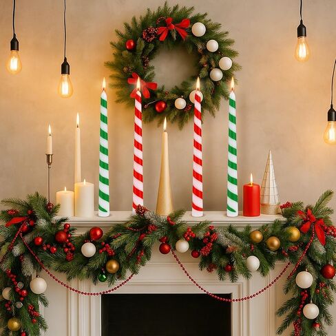 EBaokuup 6 Pcs Valentines Heart Taper Candles-10 Unscented Valentine's Day Taper Candles-Red Taper Candles for Valentine Anniversary Home Table Decoration Wedding Holiday Gift in Kuwait