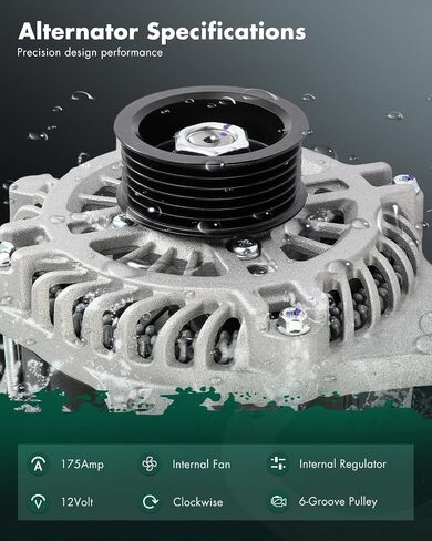 SCITOO Alternator Fits for Ford for Edge 3.7L 2011-2014,for Ford for Flex 3.5L 2009-2013,for Ford for Taurus 3.5L 2010-2013,for Lincoln for MKS 3.7L 09-13, 175Amp CW 6-Groove Pulley 11271N A3TX0091 in Saudi Arabia