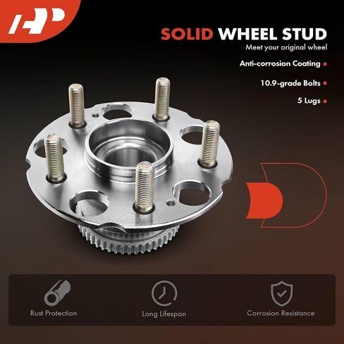 A-Premium 2 × محمل العجلة الخلفية ومجموعة المحور مع حلقة ABS و5 عروة متوافقة مع Honda Odyssey 1999-2004 وIsuzu Oasis 1999 in Saudi Arabia