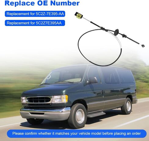 استبدال كابل ناقل الحركة الأوتوماتيكي لـ 5C2Z-7E395-AA 5C2Z7E395AA متوافق مع Ford E150 E250 E350 2005-2014 E350 E450 Super Duty 2005-2014 كابل التحكم في ناقل الحركة in Saudi Arabia