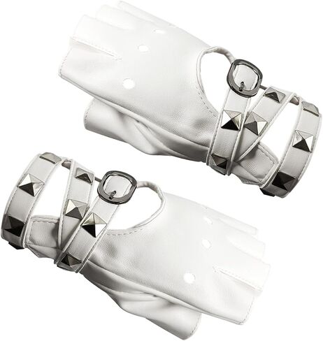 Punk Gloves Gothic Gloves Faux Leather Halloween Rivet Glove Emo Y2k Glovee Sence Accessory Motorcycle Glove in Kuwait