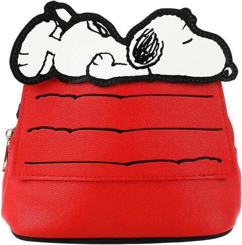 Bioworld Peanuts Snoopy House Red 7.75" Dome Crossbody Bag in Saudi Arabia