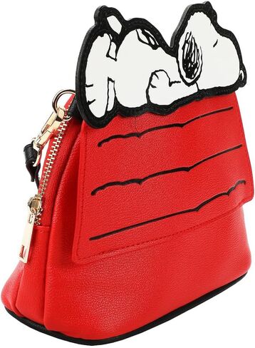Bioworld Peanuts Snoopy House Red 7.75" Dome Crossbody Bag in Saudi Arabia