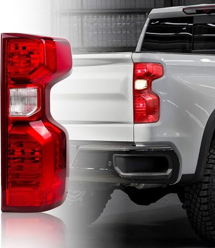 Passenger Side Tail Light Without Circuit Fit 2019 2020 2021 2022 2023 2024 Chevy Silverado 1500 2500HD 3500HD, Right Rear Brake Lamp, w/o Bulbs Harness in Saudi Arabia