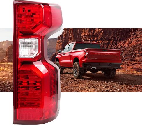 Passenger Side Tail Light Without Circuit Fit 2019 2020 2021 2022 2023 2024 Chevy Silverado 1500 2500HD 3500HD, Right Rear Brake Lamp, w/o Bulbs Harness in Saudi Arabia
