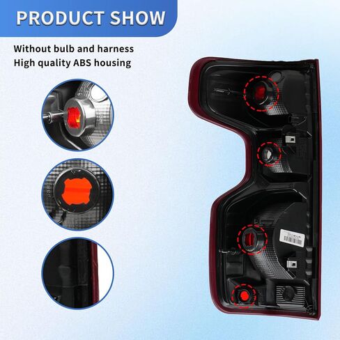 Passenger Side Tail Light Without Circuit Fit 2019 2020 2021 2022 2023 2024 Chevy Silverado 1500 2500HD 3500HD, Right Rear Brake Lamp, w/o Bulbs Harness in Saudi Arabia