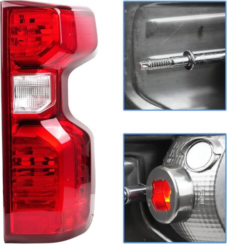 Passenger Side Tail Light Without Circuit Fit 2019 2020 2021 2022 2023 2024 Chevy Silverado 1500 2500HD 3500HD, Right Rear Brake Lamp, w/o Bulbs Harness in Saudi Arabia