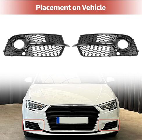 ACROPIX Fog Light Grill Front Lower Bumper Fog Light Cover Inserts for Audi Q5 S-Line 2013-2017 No.8R0807681S/8R0807682N Durable Front Left Right in Saudi Arabia