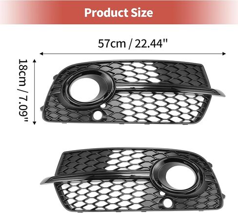 ACROPIX Fog Light Grill Front Lower Bumper Fog Light Cover Inserts for Audi Q5 S-Line 2013-2017 No.8R0807681S/8R0807682N Durable Front Left Right in Saudi Arabia