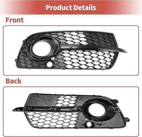 ACROPIX Fog Light Grill Front Lower Bumper Fog Light Cover Inserts for Audi Q5 S-Line 2013-2017 No.8R0807681S/8R0807682N Durable Front Left Right in Saudi Arabia