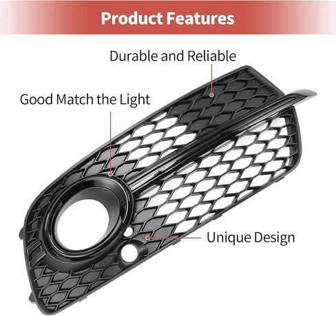 ACROPIX Fog Light Grill Front Lower Bumper Fog Light Cover Inserts for Audi Q5 S-Line 2013-2017 No.8R0807681S/8R0807682N Durable Front Left Right in Saudi Arabia