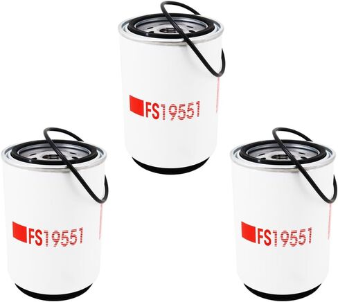 FS19551 فلتر فاصل مياه الوقود متوافق مع فئة الجمع بين LEXION 410 420 430 440 450 510 520 استبدال لـ 33231 R90P P551066 P551855 BF9871-O LFF5766 2914-8071-00 BF1360 H7090WK10 (عبوة من 3 قطع) in Saudi Arabia