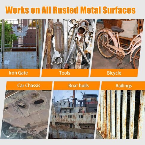 طلاء محول الصدأ باللون الرمادي 35 أونصة - طلاء 2 في 1 مقاوم للصدأ ومعدن أساسي، طلاء مضاد للصدأ، طلاء لمنع الصدأ، معالجة صدأ السيارة، مانع صدأ معدني، مزيل صدأ للسيارات والأدوات in Kuwait