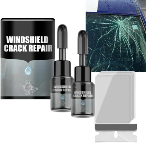 Crack Fix Pro Kit, Crackfix Pro Kit, Windshield Crack Repair, Glass Repair Liquid for Cracks, for Chips and Cracks (2PC) in Saudi Arabia