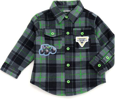 Monster Jam Truck Plaid Flannel Shacket Toddler to Little Kid Grave Digger in Saudi Arabia