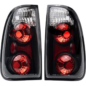 TRQ 2 Piece Driver & Passenger Side Tail Light Assembly Performance Set Clear Black Background Compatible with 2001-2006 Toyota Tundra TO2800129 TO2801129 in Saudi Arabia