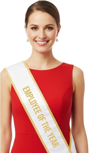 موظف في الشهر SASH - RIBBON SASH للحصول على هدايا تقدير الموظفين - موظف مثالي من إكسسوارات هدايا الشهر لأحداث التعرف على المكاتب (موظف في الشهر) in Kuwait