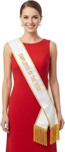 موظف في الشهر SASH - RIBBON SASH للحصول على هدايا تقدير الموظفين - موظف مثالي من إكسسوارات هدايا الشهر لأحداث التعرف على المكاتب (موظف في الشهر) in Kuwait