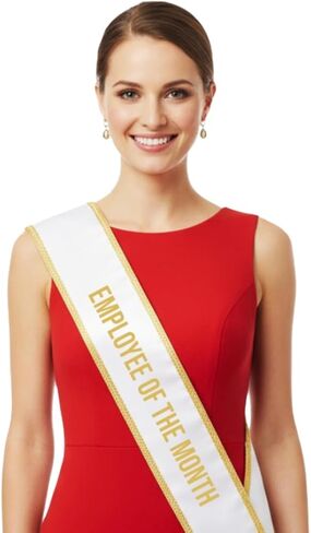 موظف في الشهر SASH - RIBBON SASH للحصول على هدايا تقدير الموظفين - موظف مثالي من إكسسوارات هدايا الشهر لأحداث التعرف على المكاتب (موظف في الشهر) in Kuwait