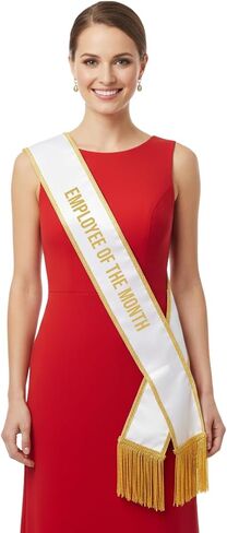 موظف في الشهر SASH - RIBBON SASH للحصول على هدايا تقدير الموظفين - موظف مثالي من إكسسوارات هدايا الشهر لأحداث التعرف على المكاتب (موظف في الشهر) in Kuwait