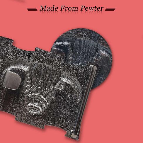 مشبك حزام من Scottish Heilan Coo Kilt - إبزيم من البيوتر على شكل بقرة هايلاند، إكسسوار سلتيك أنيق للرجال، 10 سم × 7.6 سم in Kuwait