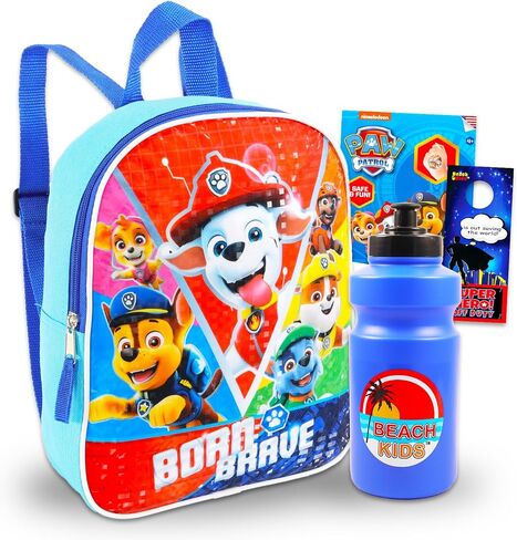 Paw Patrol Mini Backpack Set - 4 Pc Bundle of 11" Chase, Marshall and Rubble Bag, Water Bottle and More School Supplies for Kids in Saudi Arabia