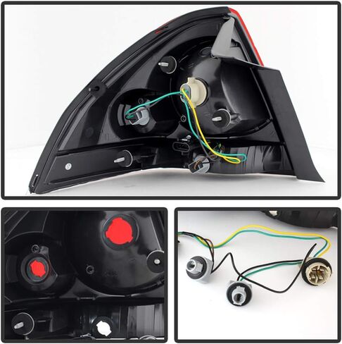 ACANII - For 2006-2013 Chevy Impala SS/LS/LT/LTZ Dark Smoke Tail Lights Rear Brake Lamps Pair in Saudi Arabia