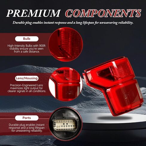 LED Type Left Tail Light With Blind Spot Compatible With Ford F-150 2018-2020 Replacement# FO2800268 FO2800268C KL3Z13405B in Kuwait