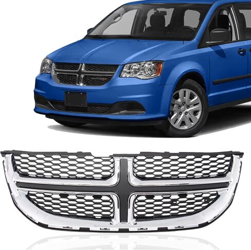 شبكة المصد الأمامي العلوي من Partsflow مع شبكة قرص العسل مع الكروم المتوافقة مع دودج جراند كارافان 2011-2020 CH1200342PP in Saudi Arabia