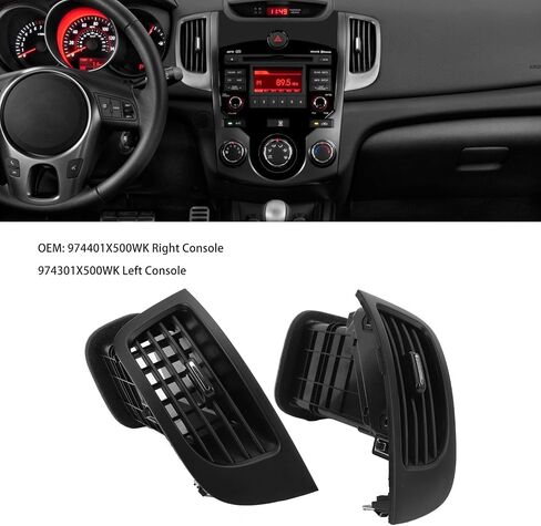 1 Pair Front Center Air Vent, 974401X500WK Dashboard Ac Outlet Grille Replacement for Forte 2009-2017 in Saudi Arabia